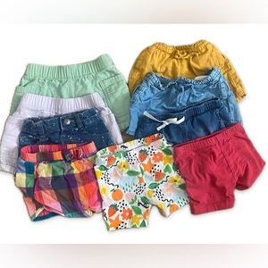 2T girls shorts bundle/lot - 9 pair - Old Navy, Cat & Jack, others, - VGUC